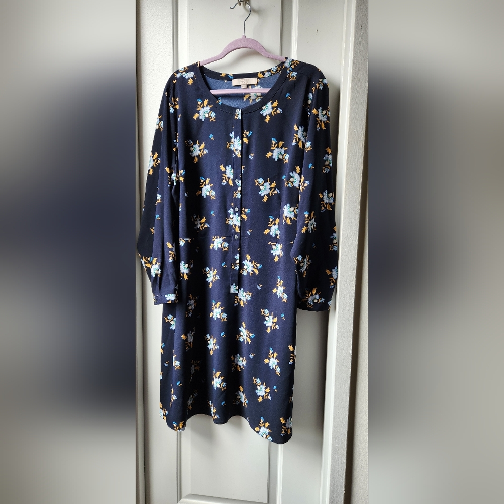 Loft size 20 navy floral dress